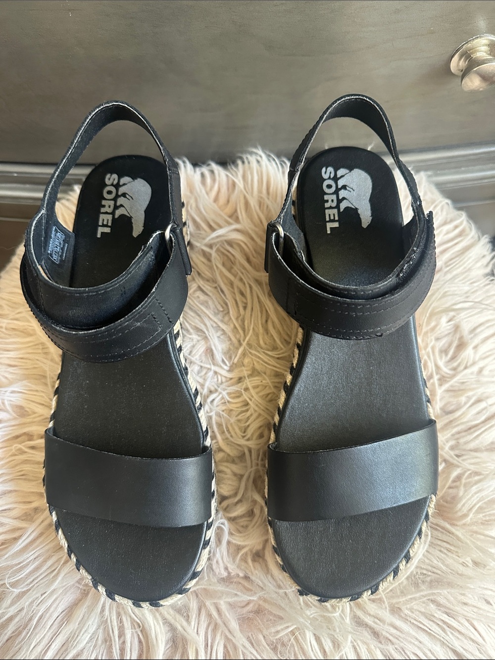 Sorel Slingback Sandals with Espadrille Trim